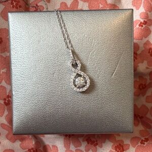 Elegant Silver & Diamond Pendant Necklace